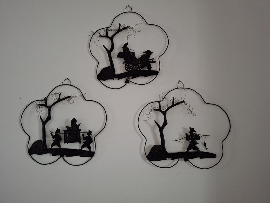 Objetos decorativos asiáticos antigos