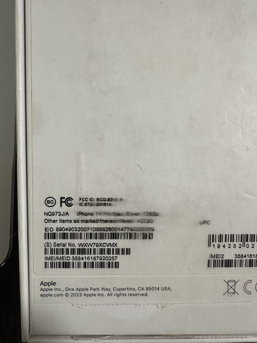 Прдам iPhone 14 Pro Max 128gb