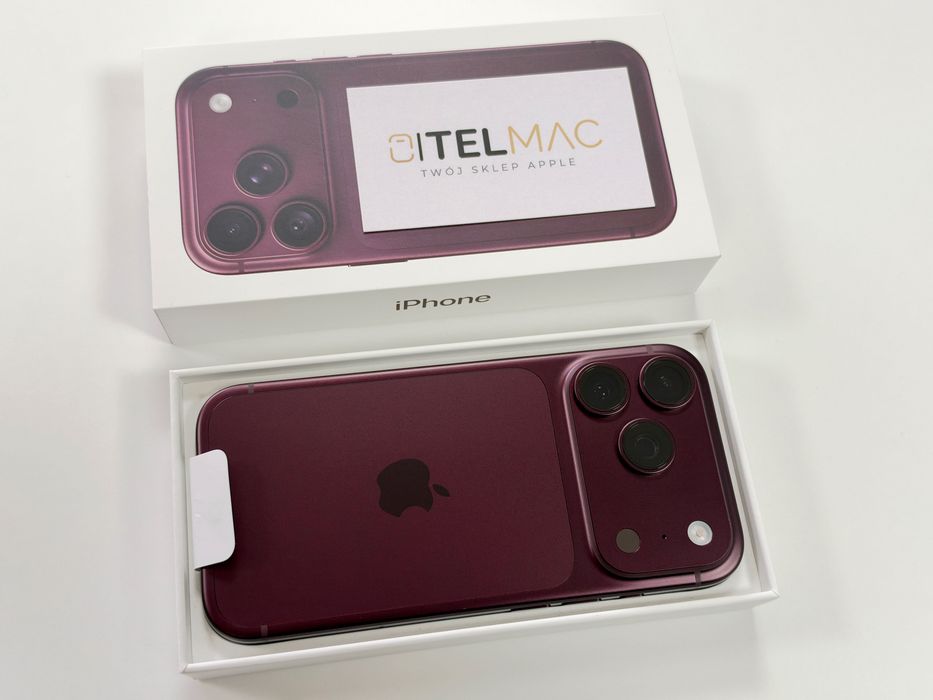 Apple iPhone 18 Pro 512 GB 5G SIM • Burgundowy BAT 100% 0 CYKLI • Gwarancja • Raty 0%