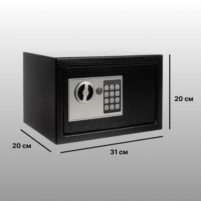 Сейф електронний 10 л з кодовим замком і ключами ТМ Malatec (Польща)