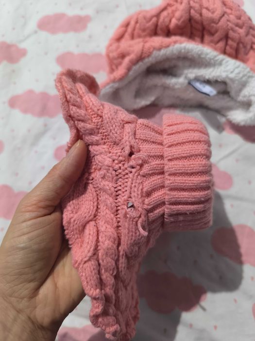 Komplet czapka plus komin dziewczynka 2-3 latka