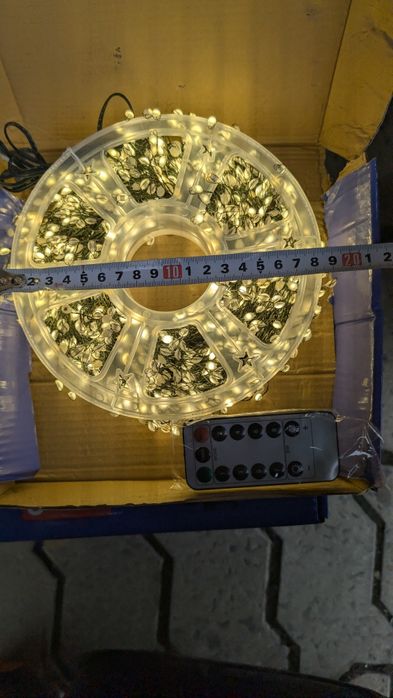 Гірлянда мішура 50м 1500 діодів.зелений провід