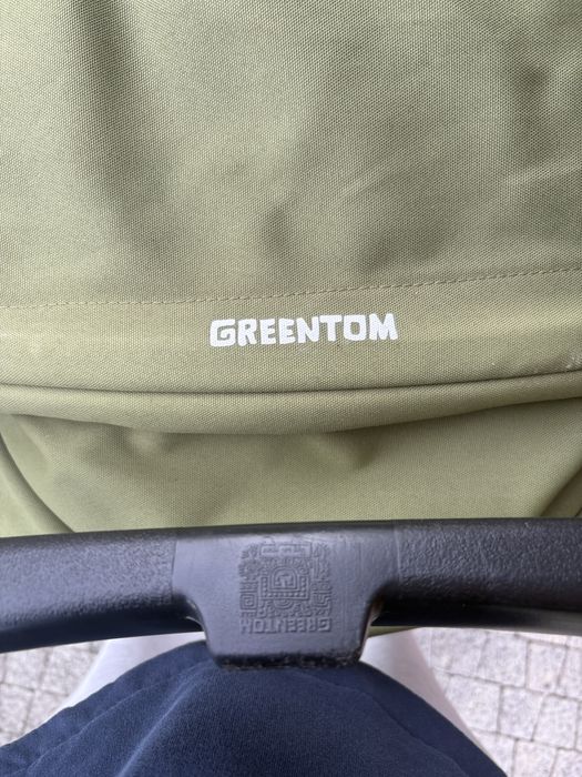 Wózek greentom czarna rama tapicerka oliwkowa