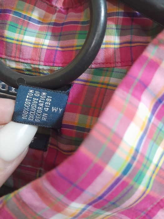 Чоловіча сорочка Polo Ralph Lauren Custom Fit у яскраво-рожеву клітинку р. XXL