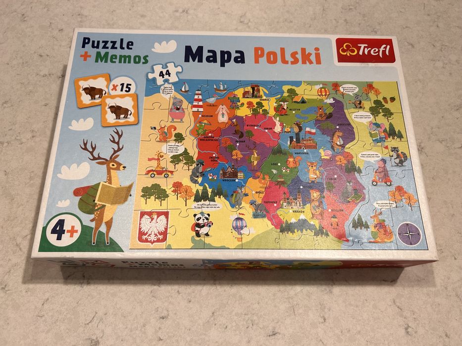 Puzzle Trefl Mapa Polski + Memo