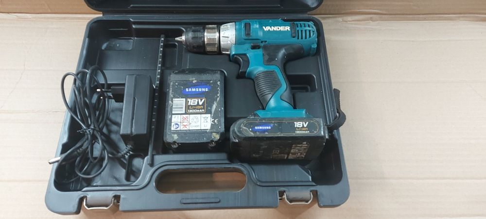 Wkrętarko wiertarka Vander VWA716 baterie Samsung