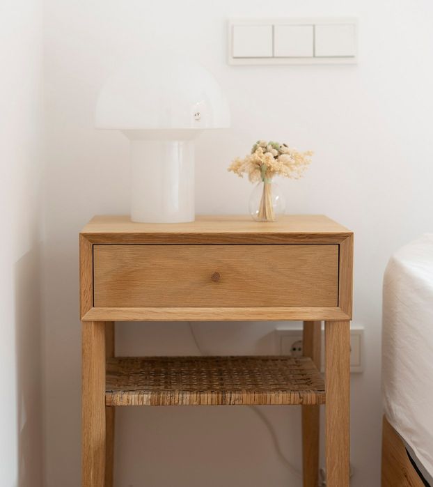 Conjunto de duas mesas de cabeceira em carvalho maciço - La Redoute