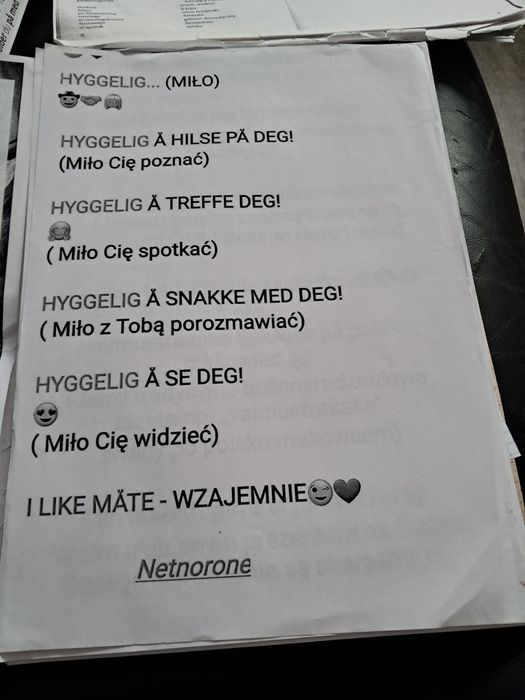 Materiał do nauki jez.norweskiego