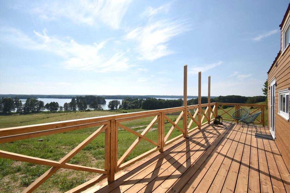 WIDOK NA JEZIORO! Działka z gotowym domem Tiny House - Jezioro Dadaj