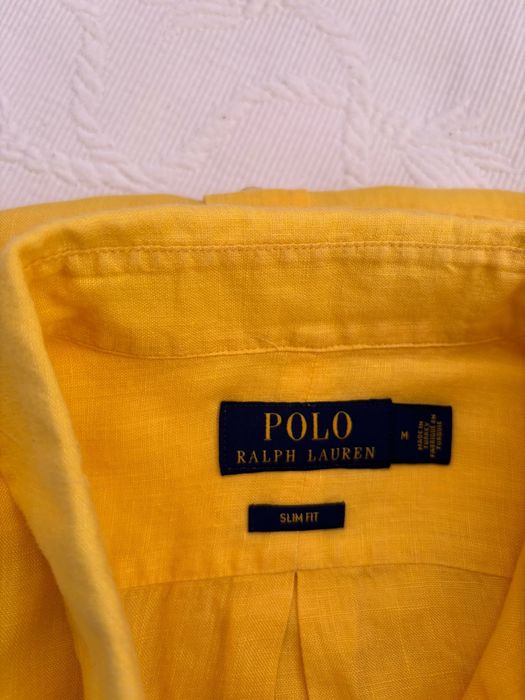 Camisa de Linho Amarela Polo Ralph Lauren – Tamanho M (Slim Fit)