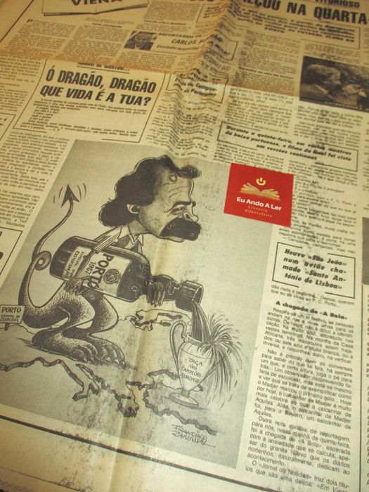 Jornal A Bola F.C. Porto Novo Líder da Europa do Futebol Taça dos Campeões Europeus em 1987