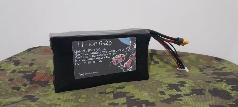 Акумулятор для FPV дронiв Molicel P42A 8400mah 6S2P 90A
