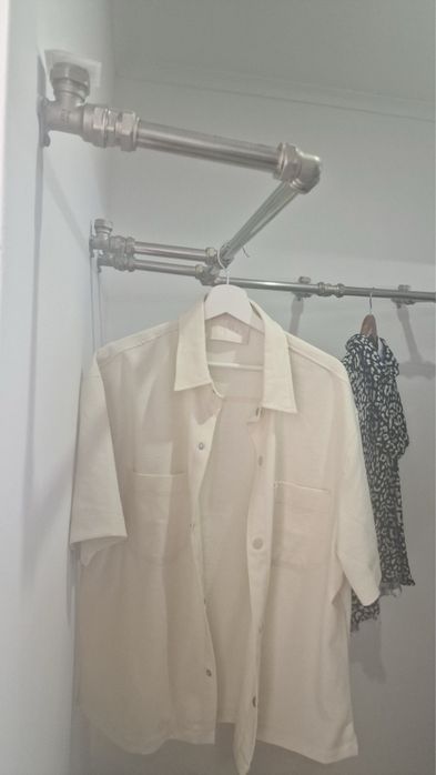 Cabideiro industrial artesanal em tubos de água – muito resistente