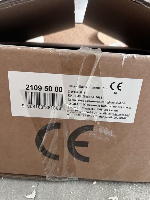 Umywalka Rosa ceramiczna nablatowa biała 40x50 Mexen