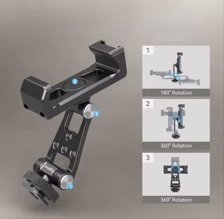 SmallRig ID: 4382 металевий тримач для телефону шириною 57-88 мм, 1/4”