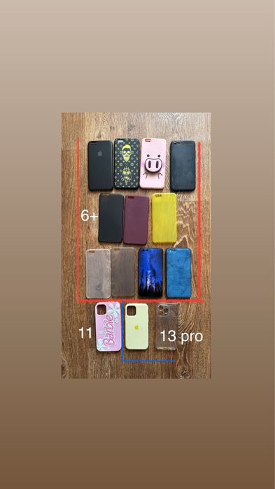 Чохли на iPhone 6+ 11 13 pro скляні мʼякі резинові силіконові прозорі