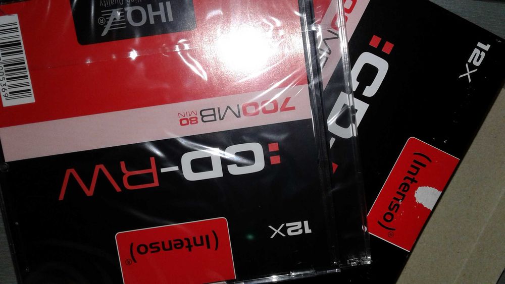 CD-RW 700 MB. Regraváveis, Marca: Intenso 10 unidades (novos).