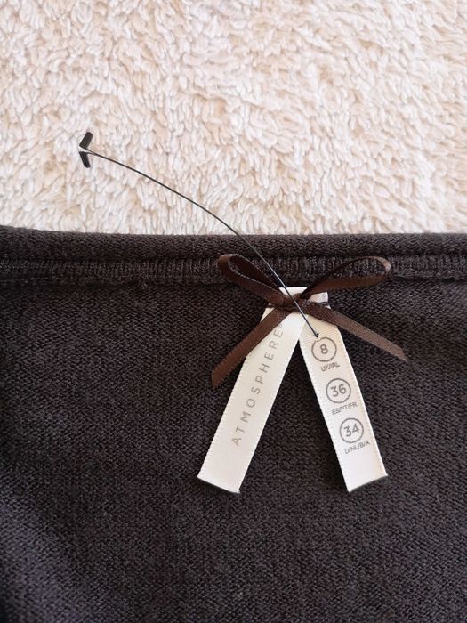 Nowy brązowy elegancki zapinany sweter Atmosphere 34 - 36 - 38