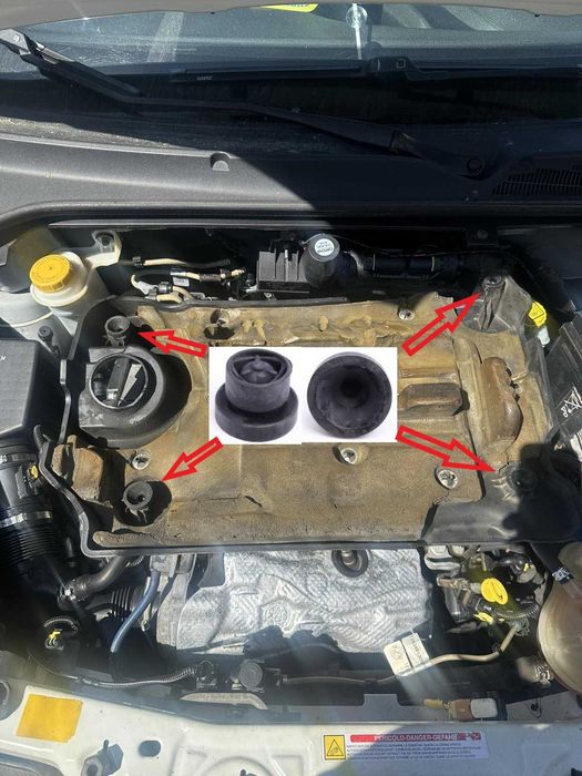 Подушка кришки двигуна Fiat 1.6 2.0 MJTD Doblo Bravo Втулка Кріплення