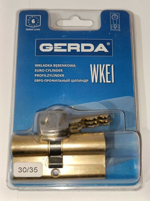 Wkładka bębenkowa Gerda WKE1 (30/35 lub 30G/35) Nowa! Klasa 6!