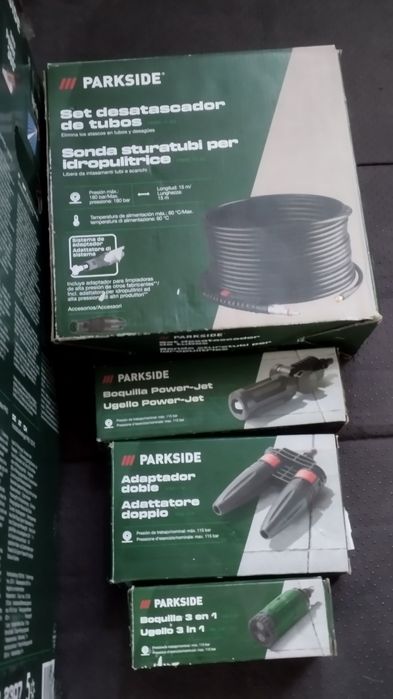 Máquina limpeza Pressão 135 Bar Parkside + acessórios