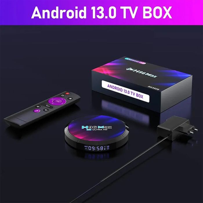 Налаштована Smart H96 Max 4/32 RK3528 Смарт-ТВ-приставка Smart TV Box