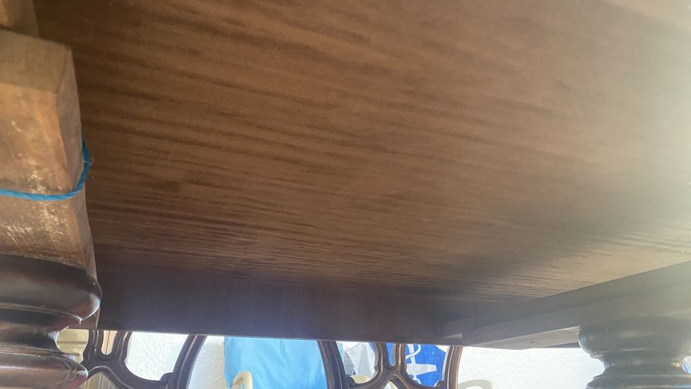 Mesa jantar madeira com seis cadeiras