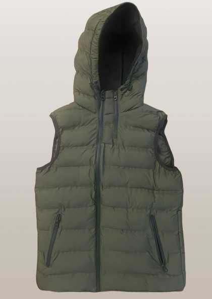 Olive Green Padded Vest Zara Man - M