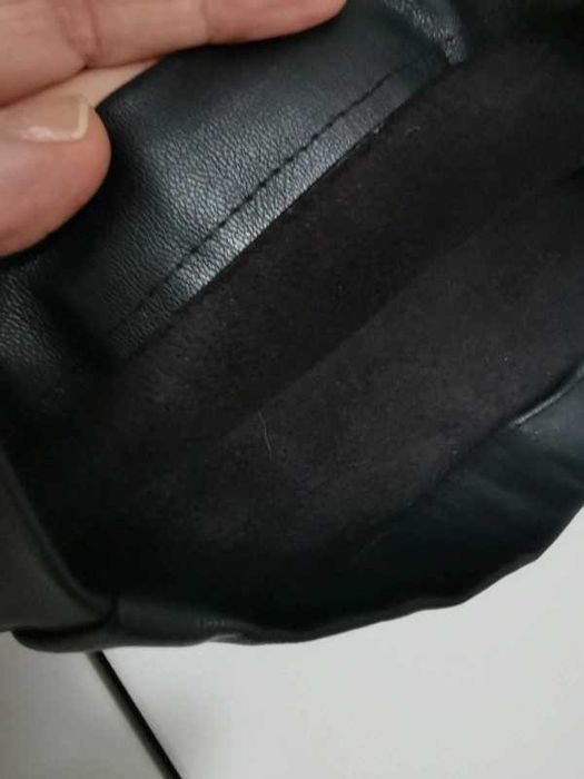 Calções pretos em ecopele para rapariga