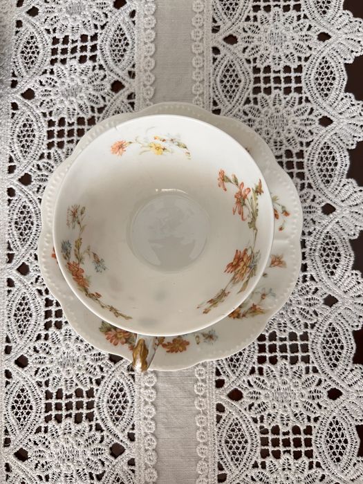 Chávena de café com flores Haviland France