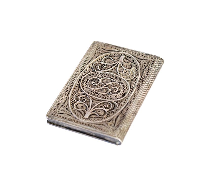 Porta cartões filigrana prata | século XIX