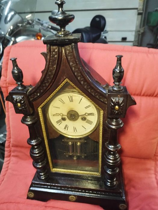 Junghans  stary zegar kapliczka z budzikiem.