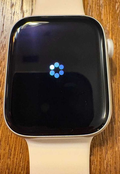 Apple Watch Series 7 45mm Starlight GPS + Cellular — stan idealny, komplet