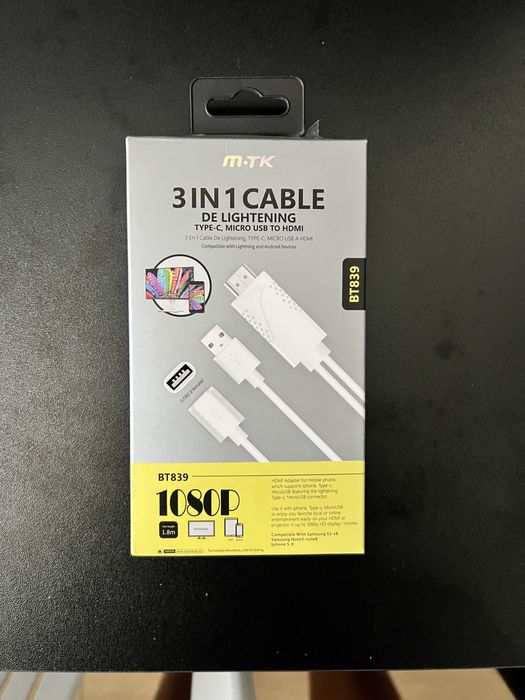 Cabo type-C, Micro USB to HDMI