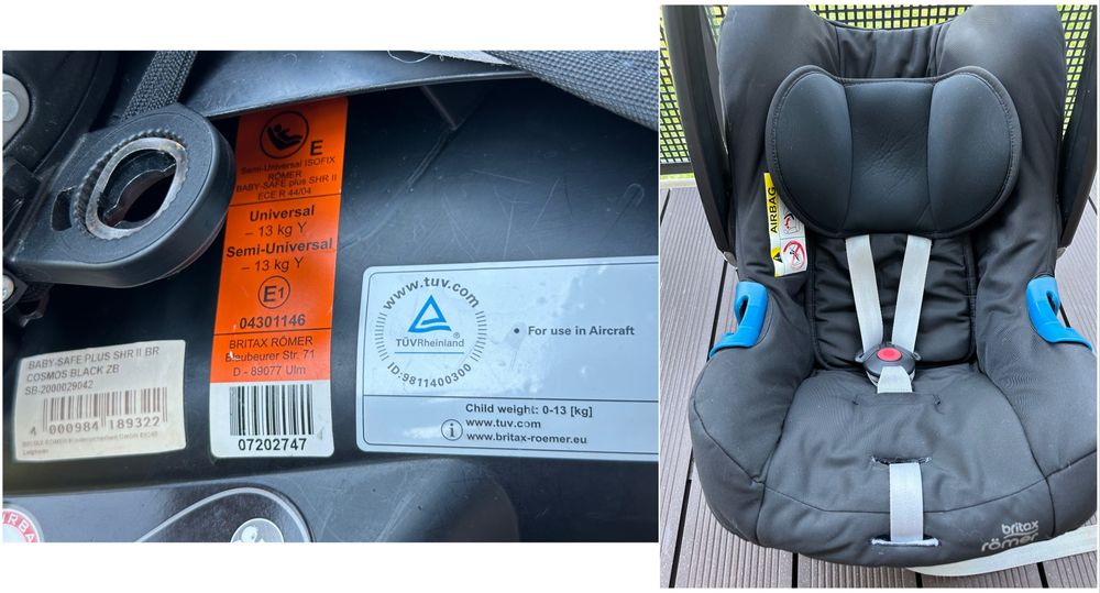 fotelik Britax-Romer Baby Safe Plus SHR II BR z bazą