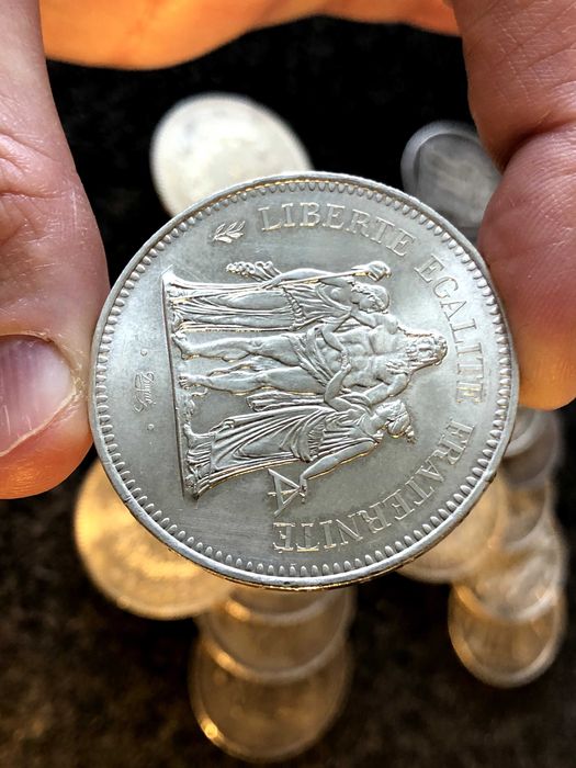 Moedas Prata França “Hercules” (Lote) 571,5 g prata pura