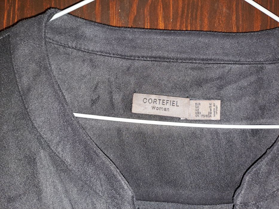 Vestido efeito camurça Cortefiel