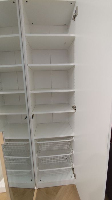 IKEA PAX 150x35x201 – 3 korpusy + 1 front +  wyposażenie KOMPLEMENT