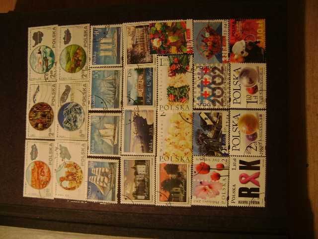 Znaczki pocztowe polskie kasowane Zestaw 667 sztuk+klaser A4/24 strony