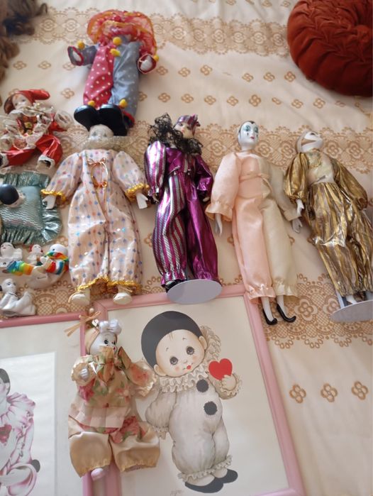 Coleção de pierrot antiga em loica