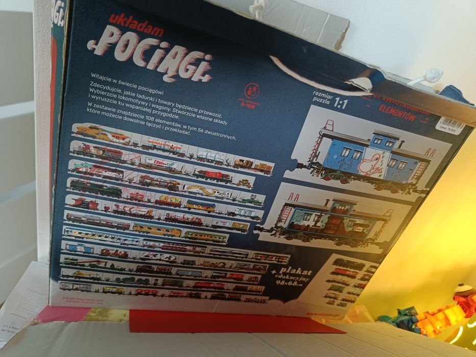 Puzzle pociągi dla dzieci