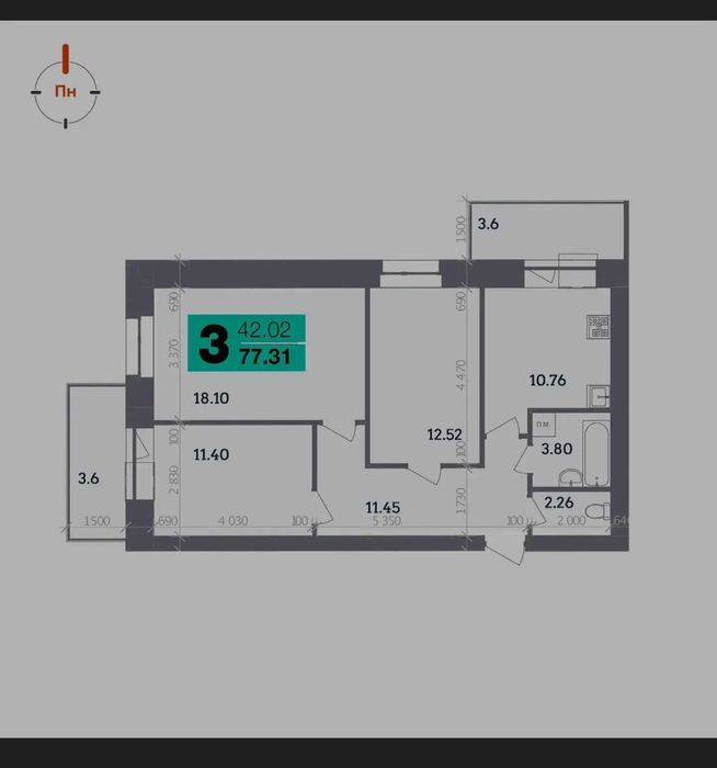 Продаж 3-кімнатної квартири в ЖК “Стандарт” | Новобудова з АО