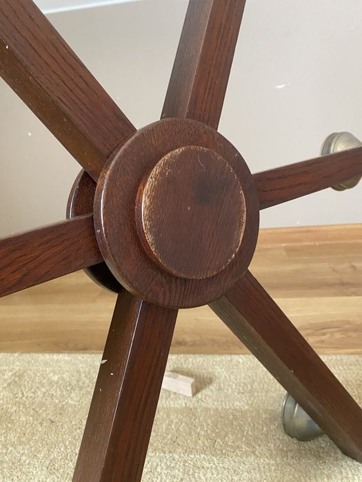 Art deco stary wielki drewniany żyrandol