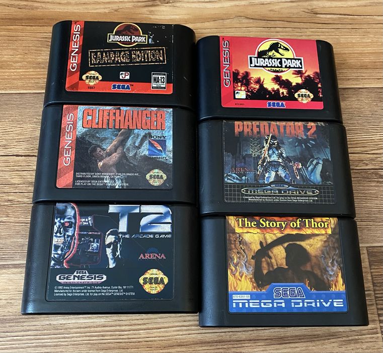Sega Mega Drive (Genesis): Road Rash, Mortal Kombat, Aladdin, Jim
