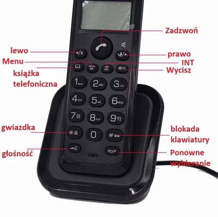 Olympia telefon bezprzewodowy 3 sluchawki do domu biura