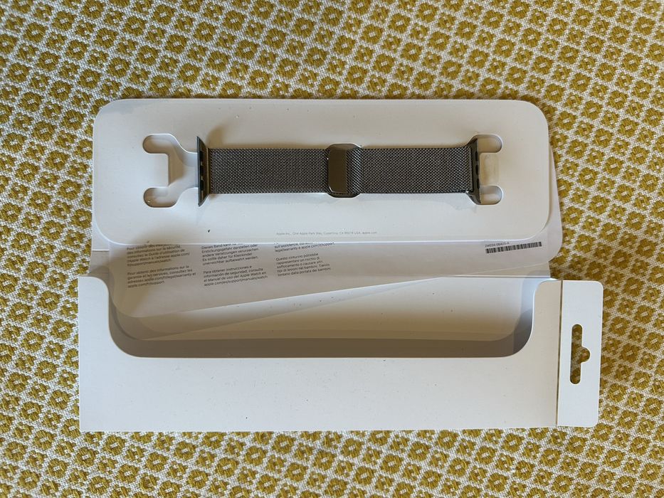 Bracelete Apple Watch 46mm - Natural Milanesa S/M