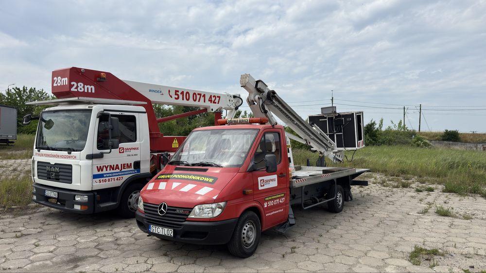 Podnośnik koszowy, zwyżka - WYNAJEM - 24/h - Tczew