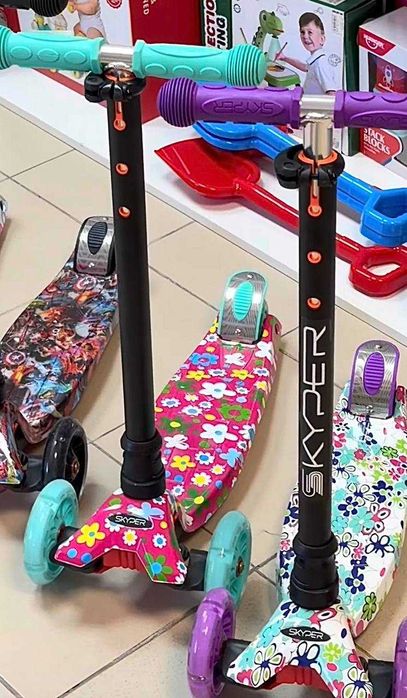 Самокат дитячий Skyper  триколісний, легкий зручний Детский самокат