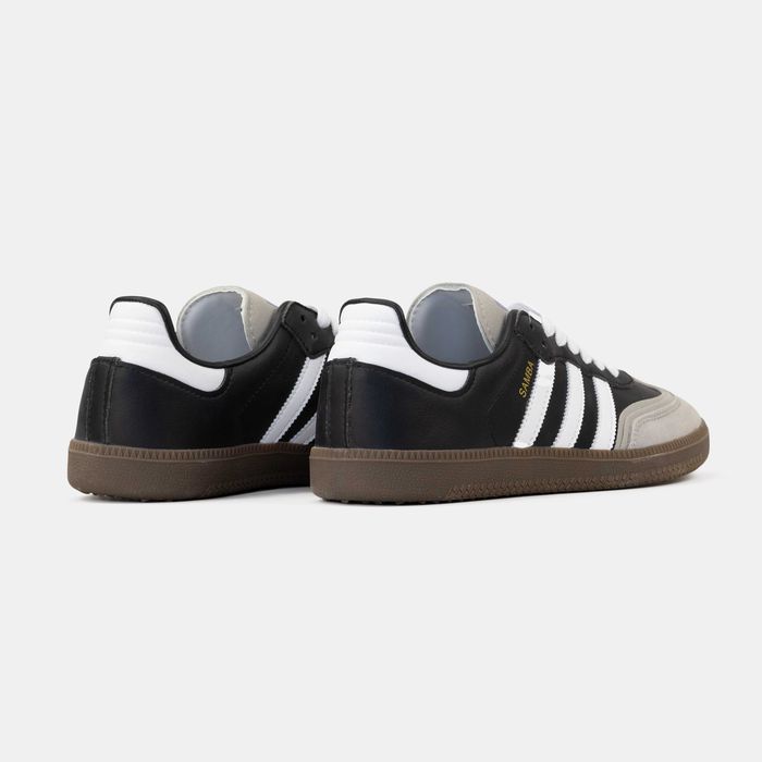 Мужские кроссовки Adidas Samba Black&Grey. Размеры 41-44