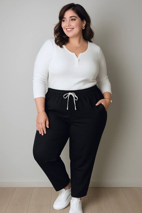 Брюки жіночі льон-бавовна (батал)